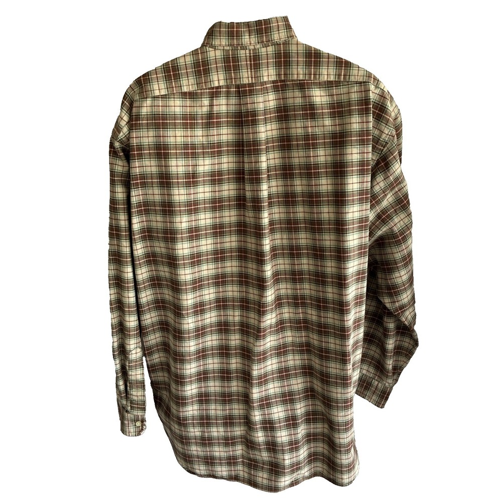 Men's 4XL Ralph Lauren Beige Label Big Shirt XL Plaid Pony 90s Distressed Read - Picture 14 of 16